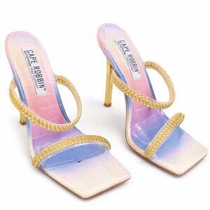 Cape Robbin Enya Ombré Chain Vegan Leather Heels 6.5